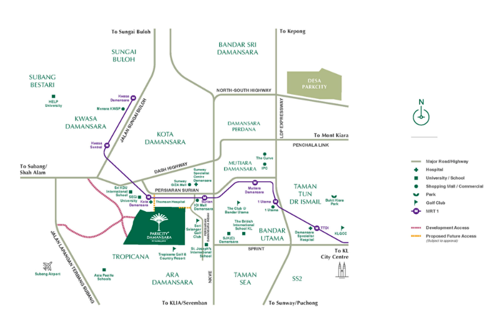 Clear location map of Zenia at ParkCity Damansara