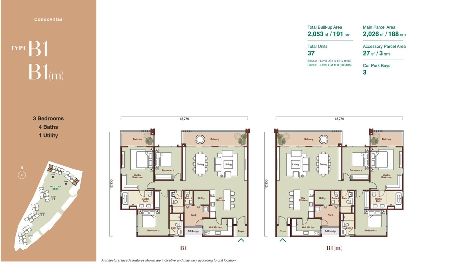 Condovilla Type B floor plan